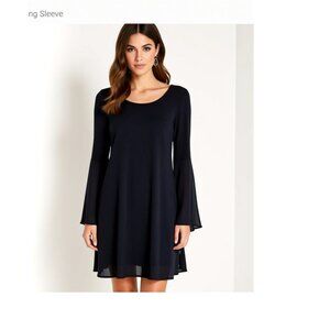 MSK Black Bell Sleeves Shift Dress Small - NWT (WD011)